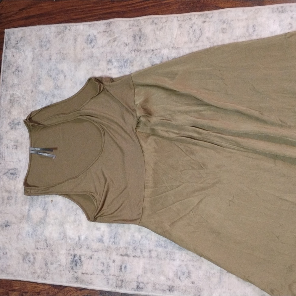 Anthropologie Asymmetrical Brown Dress